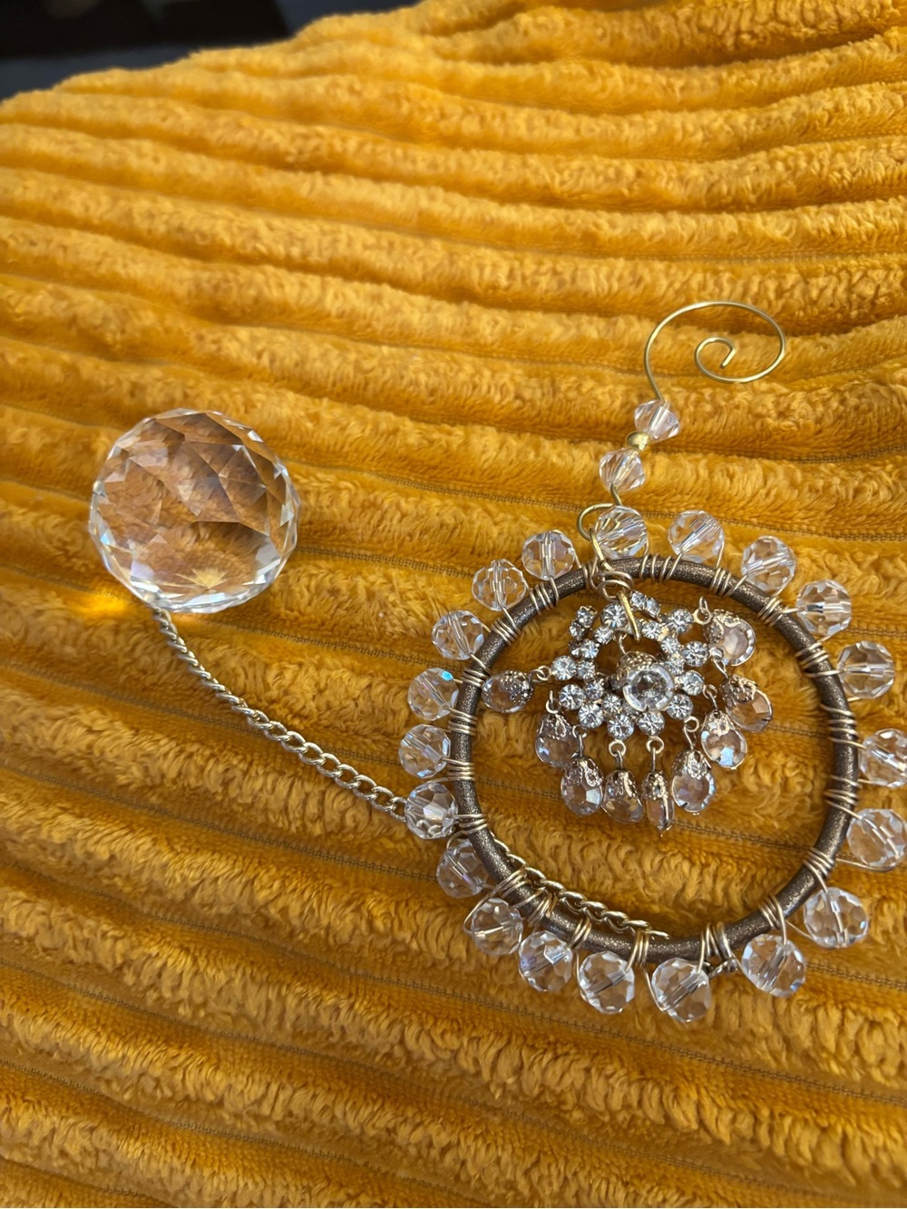 Hand Crafted Crystal Sun Catcher with Silver Chain - Picture 7 of 9
